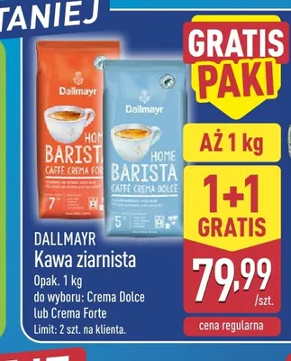 Kawa ziarnista Crema Dolce Dallmayr promocja w Aldi