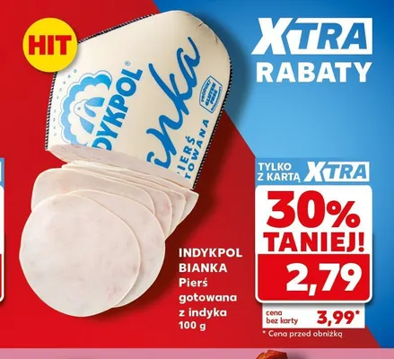 Pierś gotowana z indyka Bianka Indykpol promocja w Kaufland