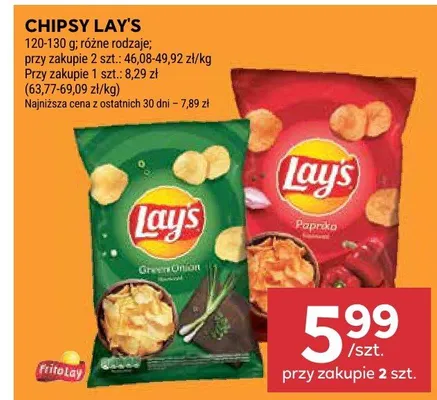 Chipsy Lay's Green Onion promocja w Stokrotka