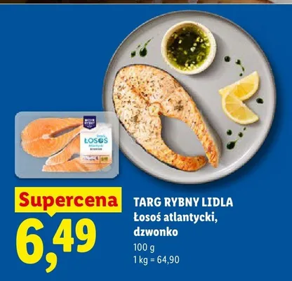 Łosoś atlantycki dzwonko Targ Rybny Lidla promocja w Lidl