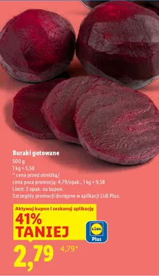 Buraki gotowane promocja w Lidl