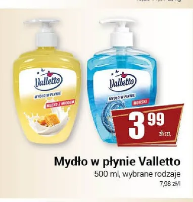 Mydło w płynie Valletto Mleko z miodem promocja w Premium Nasz Sklep