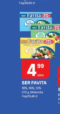 Ser Favita Mlekovita 18% promocja w Chorten