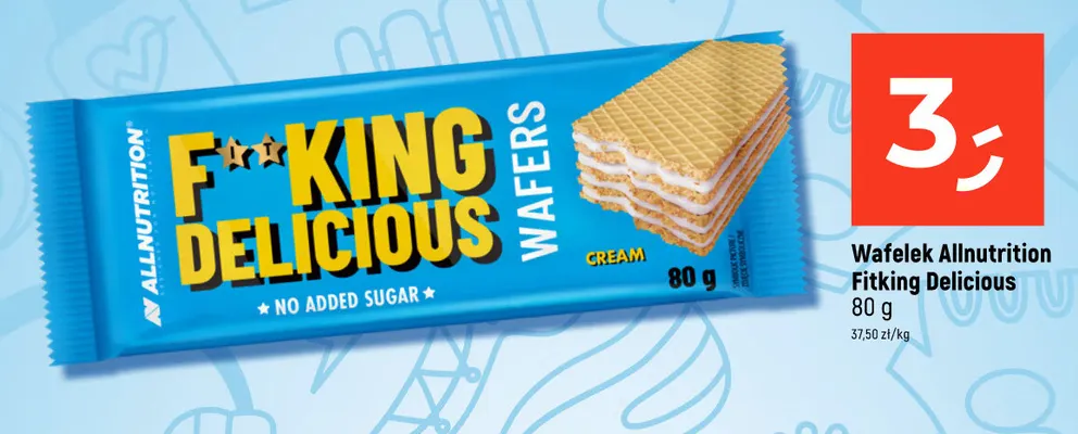 Wafelek Allnutrition Fitking Delicious promocja w Dealz