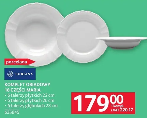 Komplet obiadowy 18 części Lubiana Maria promocja w Selgros