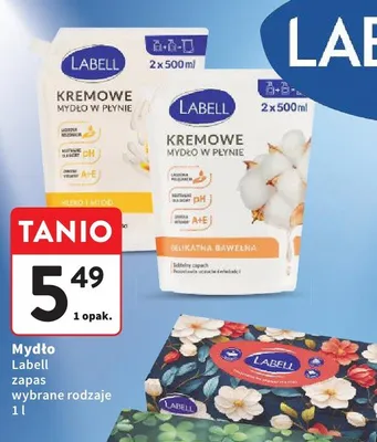 Kremowe mydło w płynie Labell mleko i miód zapas promocja w Intermarche