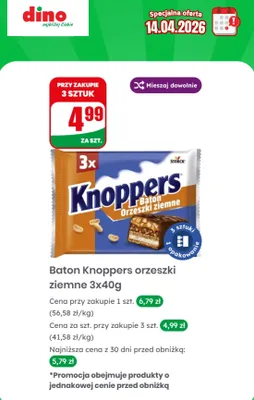Baton orzeszki ziemne promocja w Dino