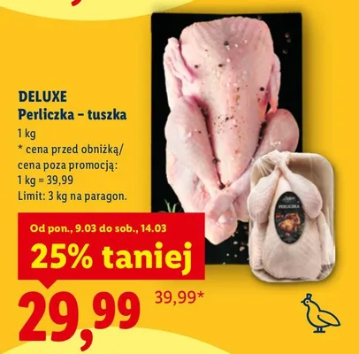 Perliczka - tuszka promocja w Lidl