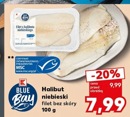Halibut niebieski filet bez skóry Blue Bay promocja w Kaufland