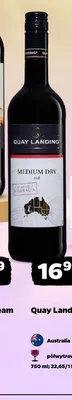 Wino czerwone półwytrawne Quay Landing promocja w Netto