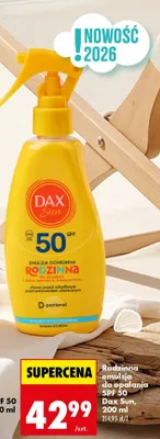 Rodzinna emulsja ochronna do opalania SPF 50 Dax Sun promocja w Biedronka