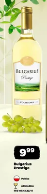 Wino Bulgarius Prestige półsłodkie Polska promocja w Netto