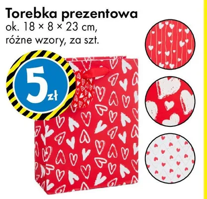 Torebka prezentowa 18 × 8 × 23 cm promocja w Tedi
