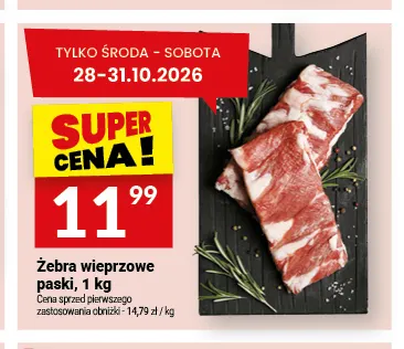 Żebra wieprzowe paski promocja w Twój Market