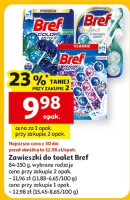 Zawieszki do toalet Bref promocja w Auchan