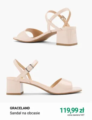 Sandał na obcasie Graceland promocja w Deichmann