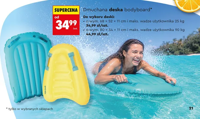 Dmuchana deska bodyboard Spokey promocja w Biedronka