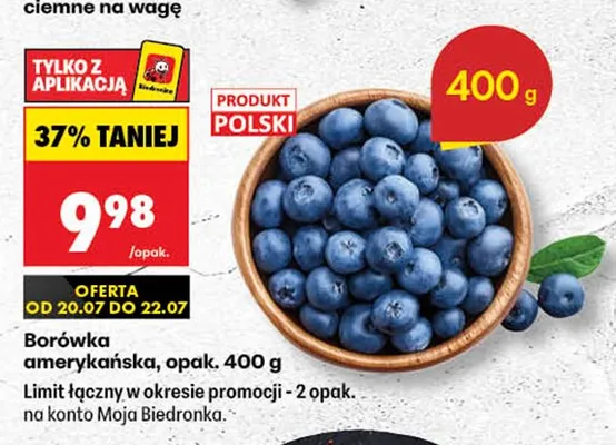 Borówka amerykańska promocja w Biedronka
