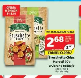 Chipsy Maretti Bruschette Chips Pizza promocja w Delfin