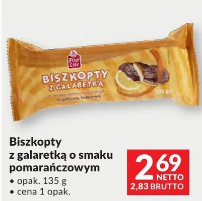 Biszkopty z galaretką o smaku pomarańczowym promocja w Makro