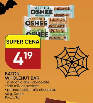 Baton Wholenut Bar peanut butter milk chocolate Oshee promocja w Chata Polska