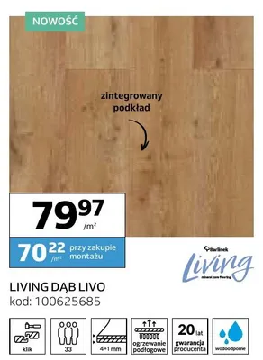 Panele winylowe Barlinek Living Dąb Livo promocja w Komfort