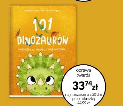 Książka 101 dinozaurów oprawa twarda promocja w Dzień Dziecka