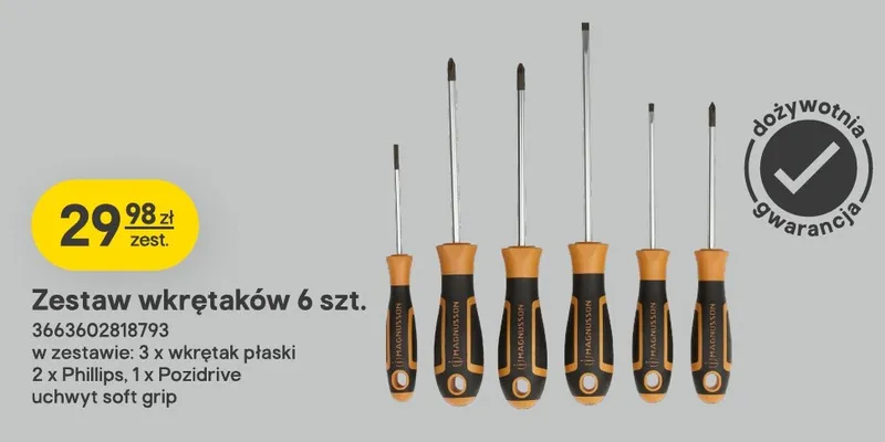 Zestaw wkrętaków Magnusson promocja w Castorama