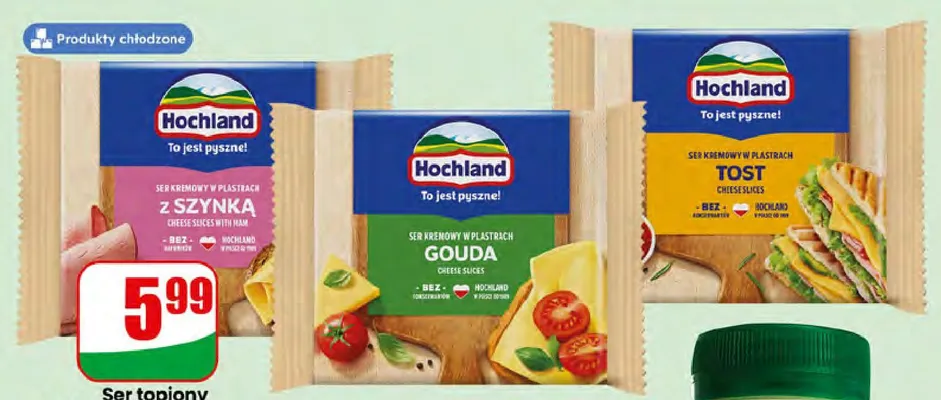 Ser topiony Hochland plastry Gouda promocja w Dino
