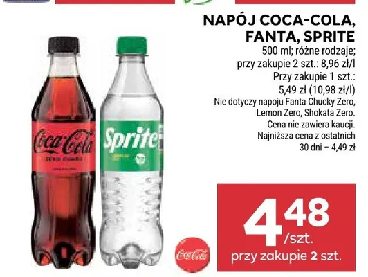 Napój Coca-Cola promocja w Stokrotka