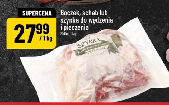 Boczek, schab lub szynka do wędzenia i pieczenia promocja w POLOmarket