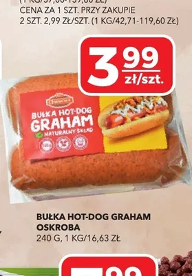 Bułka hot-dog graham Oskroba promocja w Top Market