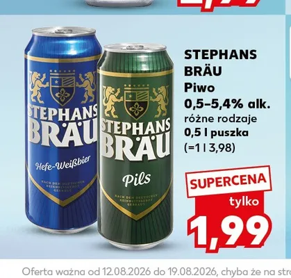 Piwo Stephans Bräu Pils promocja w Kaufland