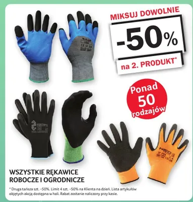 Rękawice robocze i ogrodnicze promocja w Selgros