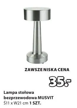 Lampa stołowa bezprzewodowa MUSVIT promocja w Jysk