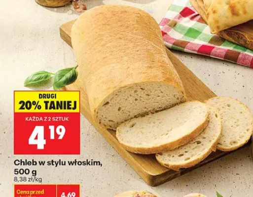 Chleb w stylu włoskim promocja w Biedronka