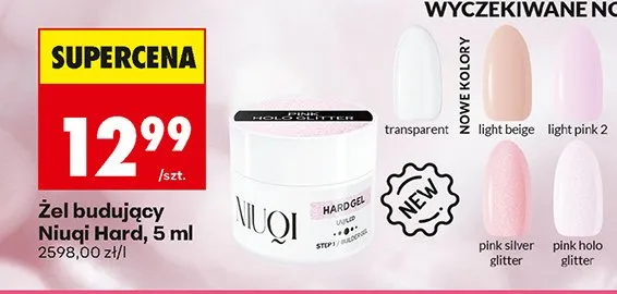 Żel budujący Niuqi Hard 5 ml promocja w Biedronka