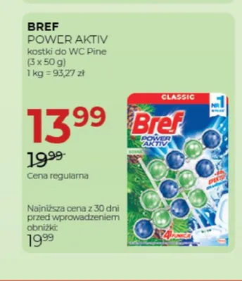 Kostki do WC Bref Power Aktiv Pine promocja w Drogerie Jawa