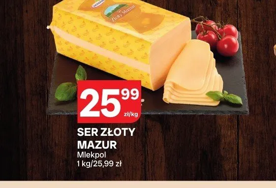 Ser żółty Mazur Mlekpol promocja w Chorten