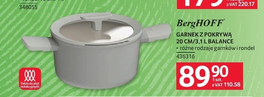 Garnek z pokrywą Balance BergHOFF promocja w Selgros