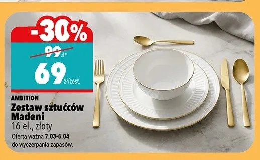 Zestaw sztućców Madeni promocja w Biedronka