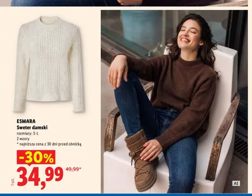 Sweter damski Esmara promocja w Lidl