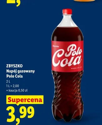 Napój gazowany Zbyszko Polo Cola promocja w Lidl