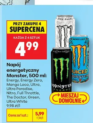 Napój energetyczny Monster Green promocja w Biedronka
