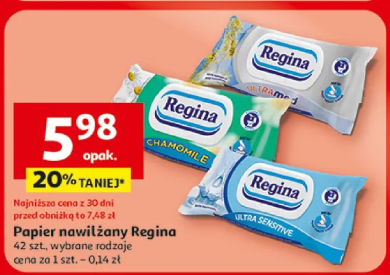 Papier nawilżany promocja w Auchan