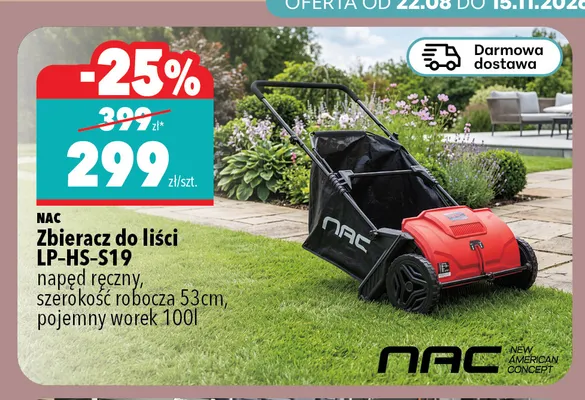 Zbieracz do liści Nac LP-HS-S19 promocja w Biedronka Home