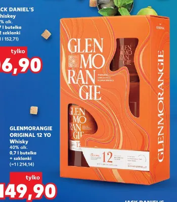 Whisky 40% alk. + szklanki Glenmorangie Original 12 YO promocja w Kaufland