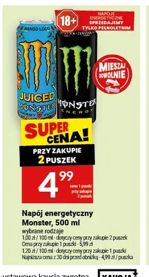 Napój energetyczny Monster promocja w Twój Market