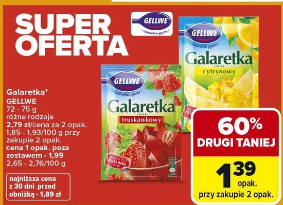 Galaretka truskawkowy promocja w Carrefour