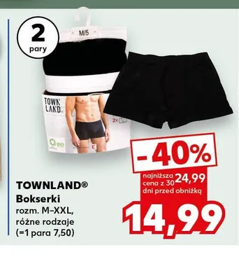 Bokserki TOWNLAND rozm. M-XXL promocja w Kaufland